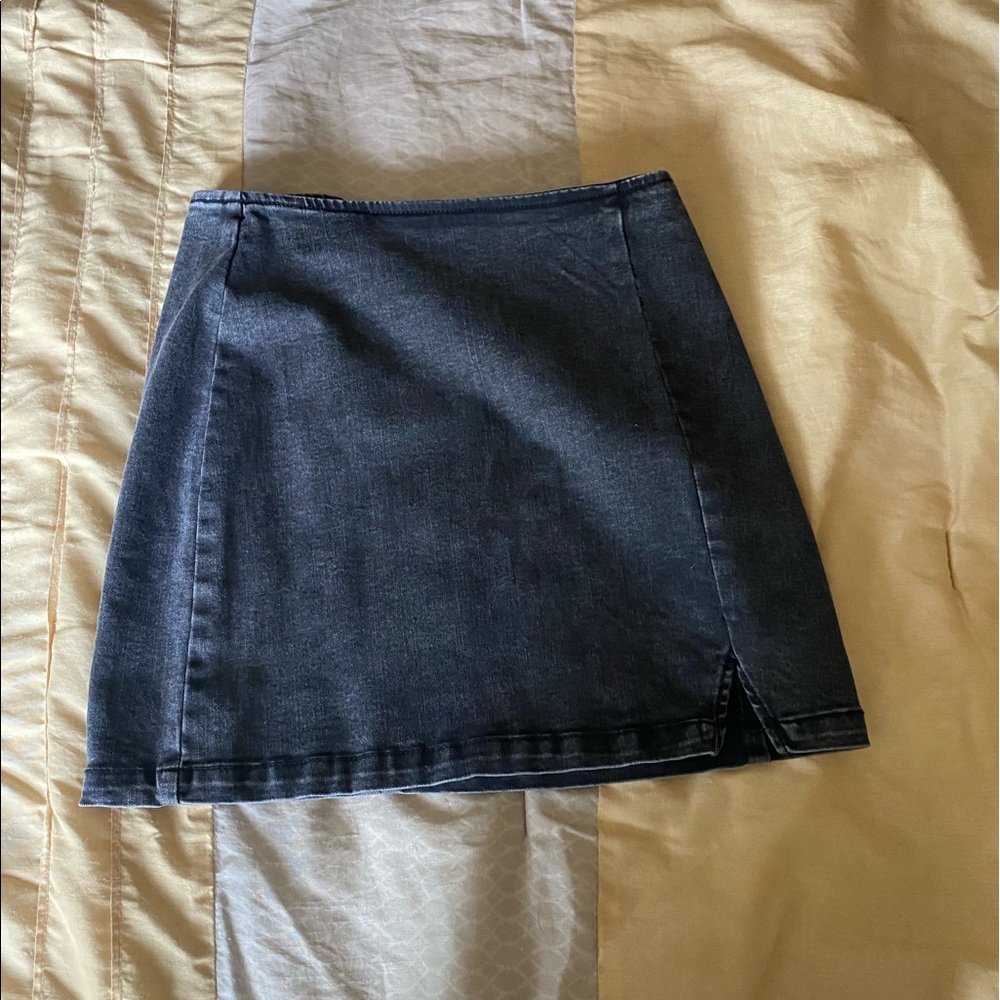 Black demon zip up skirt. Worn once